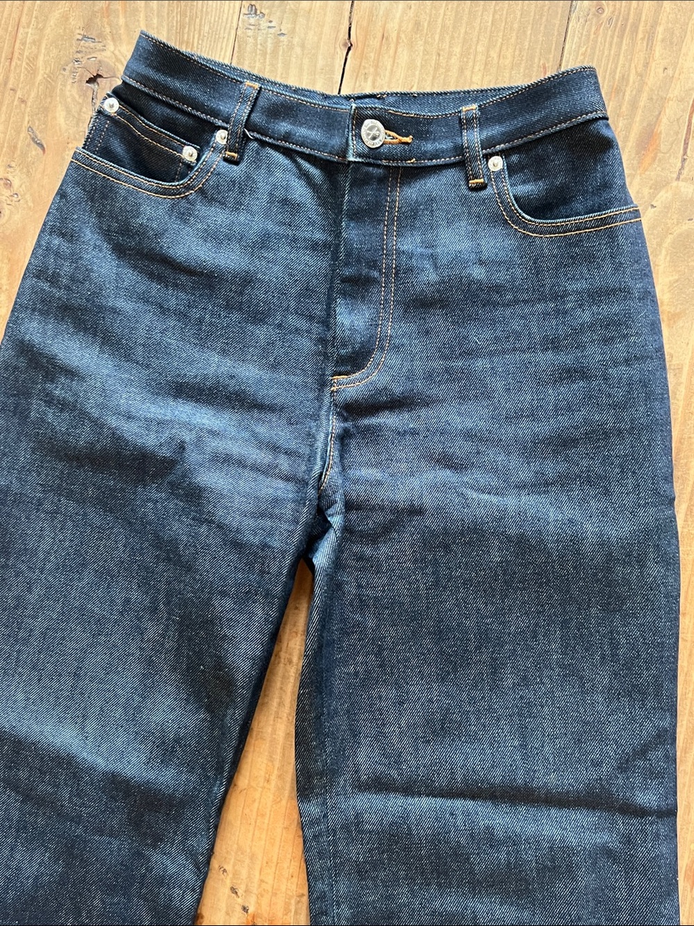 A.P.C. Dark Wash High Rise Straight Leg Jeans (Women’s 26)